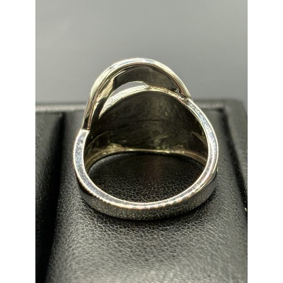 New Condition Two Tone Lab Blue Opal Ring Size 7 - Picture 8 of 11